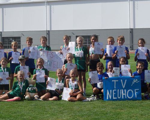 Hessenfinale des U12-Kinderleichtathletik-Teamwettbewerbs in Griesheim - Osthessen durch den Hünfelder SV und den TV Jahn Neuhof vertreten - BRONZE für den Hünfelder SV