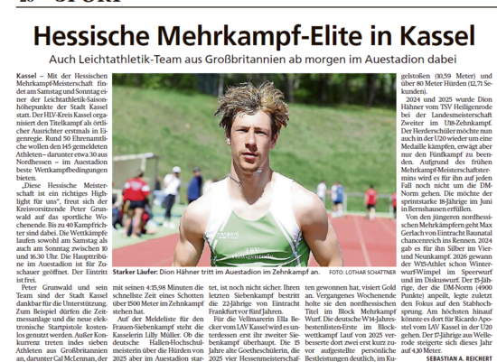 Hessische Mehrkampfmeisterschaften 16./17.05. im Auestadion