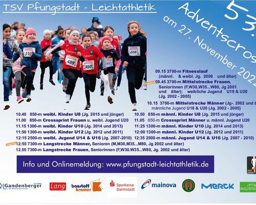 53. Adventscross des TSV Pfungstadt am 27.11.2022 