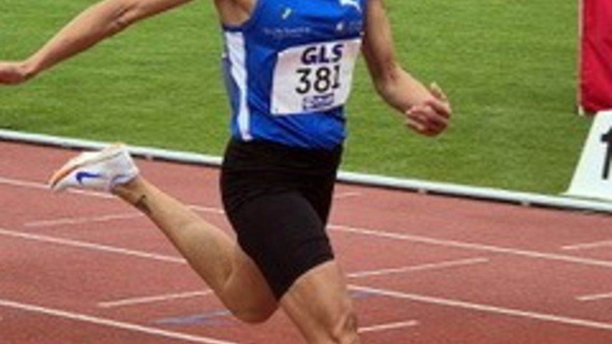 Zieleinlauf von Tatjana Schilling über die 400m